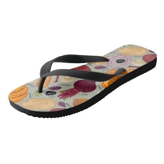 Achtergrond van verse groenten teenslippers (Schuin)