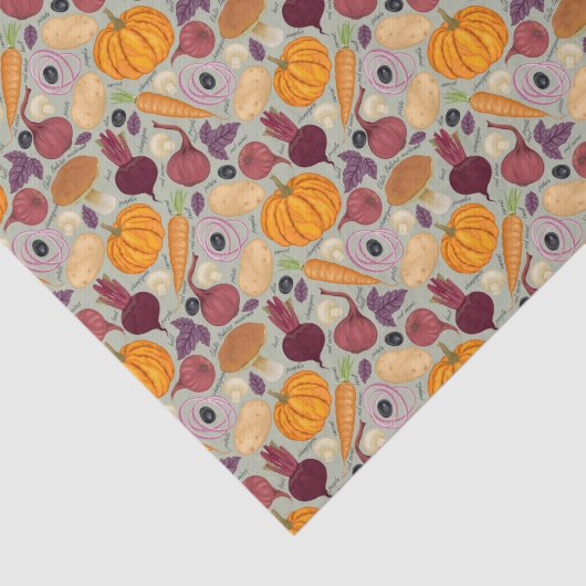 Achtergrond van verse groenten tissuepapier (Detail)