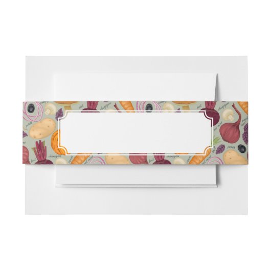 Achtergrond van verse groenten uitnodigingen wikkel (Voorkant Voorbeeld)