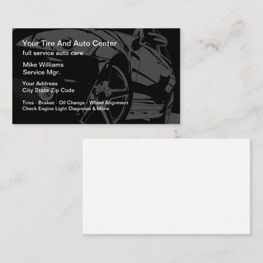 Achtergrond van Visitekaartje over thema voor auto (Voorkant / Achterkant)