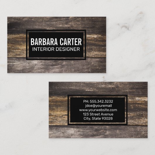 Achtergrond van vleugelplanken visitekaartje (Voorkant / Achterkant)