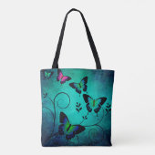 Achtergrond van vlinder textuur tote bag (Achterkant)
