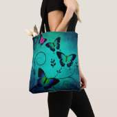 Achtergrond van vlinder textuur tote bag (Dichtbij)