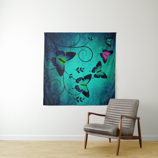 Achtergrond van vlinder textuur wandkleed (In Situ (horizontaal))