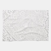 Achtergrond van witte frank voor faux theedoek (Horizontaal)