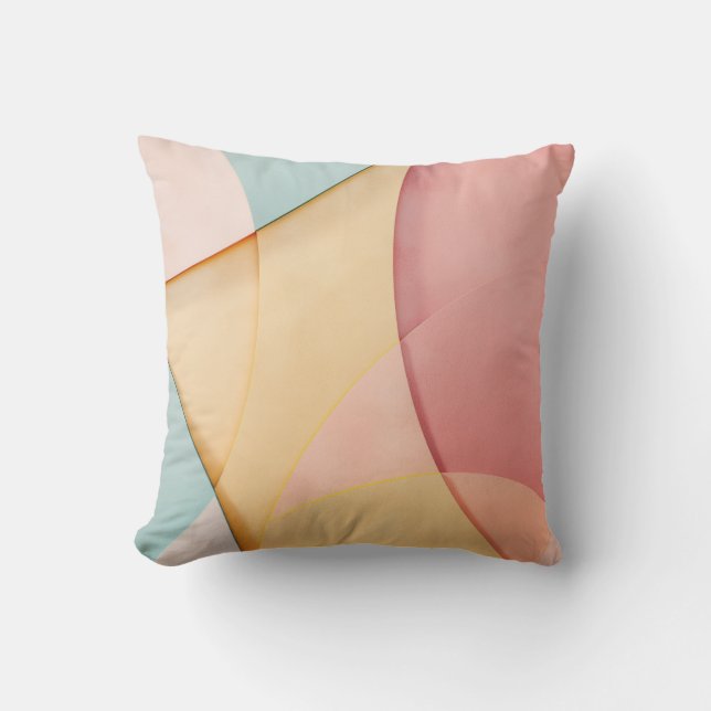 Achtergrond van zacht gekleurde vormen kussen (Voorkant)