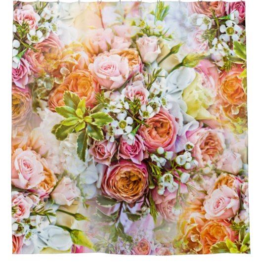 Achtergrond van zomerbloem, bloesems douchegordijn (Voorkant)