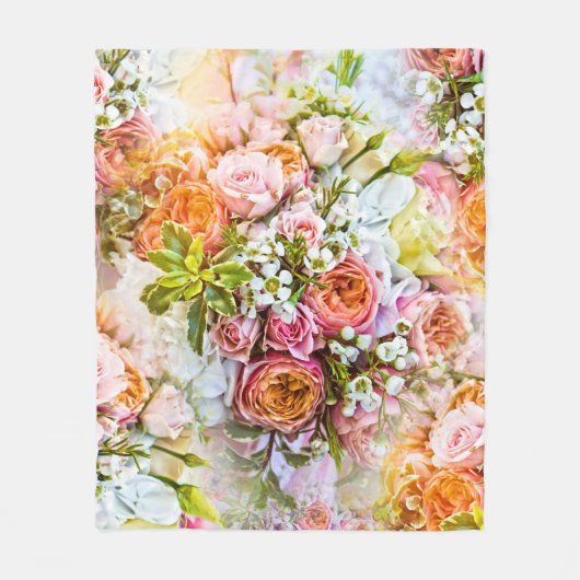 Achtergrond van zomerbloem, bloesems fleece deken (Voorkant)