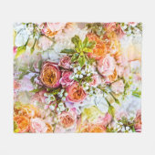 Achtergrond van zomerbloem, bloesems fleece deken (Voorkant (Horizontaal))