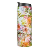 Achtergrond van zomerbloem, bloesems thermosbeker (Geroteerd rechts)