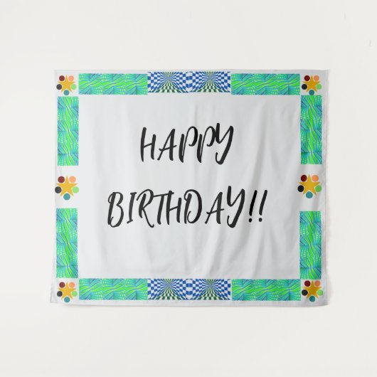 Achtergrond verjaardag wandkleed (Voorkant (horizontaal))