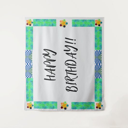 Achtergrond verjaardag wandkleed (Voorkant)