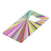 Achtergrond, vers gestript creditkaart flessenopener (Achterkant Gekanteld)