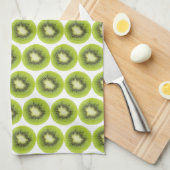 Achtergrond verse kiwi's. Rond snijdpatroon Theedoek (Quarter Fold)