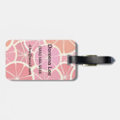 Achtergrond vintage pompelmoes bagagelabel (Achterkant horizontaal)