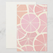 Achtergrond vintage pompelmoes briefpapier (Voorkant / Achterkant)