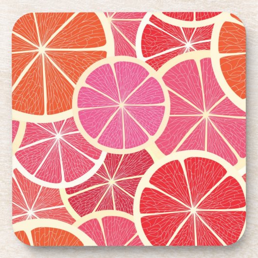 Achtergrond vintage pompelmoes drankjes onderzetter (Voorkant)