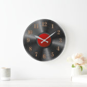 Achtergrond vinylrecord grote klok (Huis)