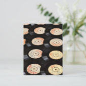 Achtergrond vinylrecords briefkaart (Staand voorkant)