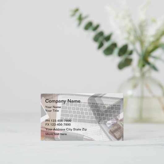 Achtergrond Visitekaartje accountant (Staand voorkant)