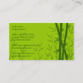 Achtergrond visitekaartje bamboe (Achterkant)