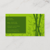 Achtergrond visitekaartje bamboe (Achterkant)