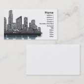 Achtergrond visitekaartje stad skyline (Voorkant / Achterkant)