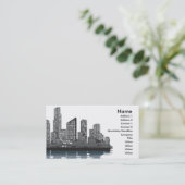 Achtergrond visitekaartje stad skyline (Staand voorkant)