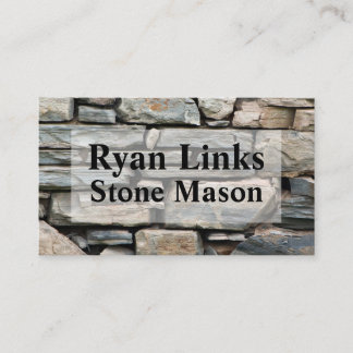 Achtergrond Visitekaartjes van Stone Mason