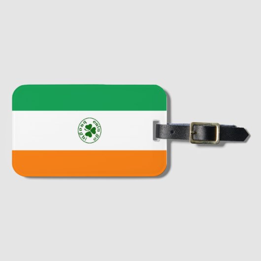 Achtergrond vlag Ierland Bagagelabel (Voorkant (horizontaal))