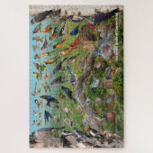 Achtergrond vogels uit Connecticut Legpuzzel (Verticaal)