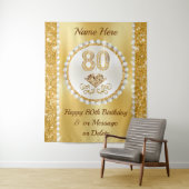 Achtergrond voor 80ste Verjaardag, 80ste Verjaarda Wandkleed (In situ)