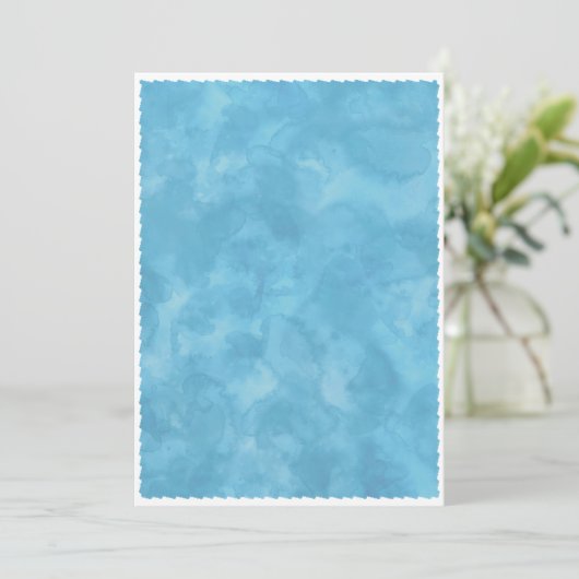 Achtergrond voor baby shower met blauwe waterverf  kaart (Staand voorkant)