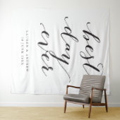 Achtergrond voor beste huwelijksfeestdag wandkleed (In Situ (horizontaal))