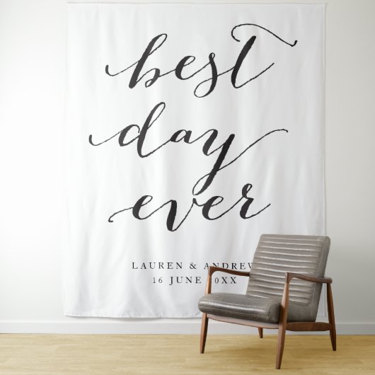 Achtergrond voor beste huwelijksfeestdag wandkleed (In situ)