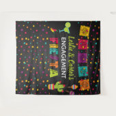 Achtergrond voor bruidsfeest met fiesta-thema wandkleed (Voorkant (horizontaal))