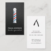 Achtergrond voor de benoeming van Barber Pole Visitekaartje (Voorkant / Achterkant)