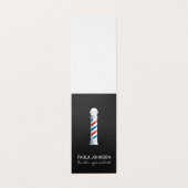 Achtergrond voor de benoeming van Barber Pole Visitekaartje (Buitenkant ongevouwen)