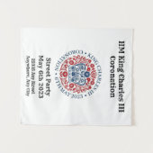 Achtergrond voor de kroning van Koning Charles III Wandkleed (Voorkant (horizontaal))