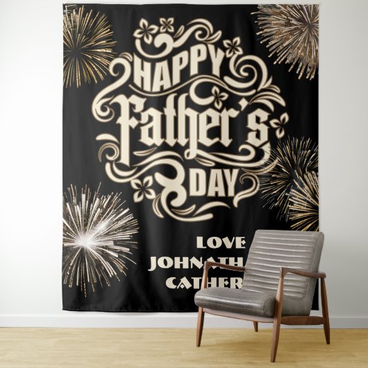 Achtergrond voor de viering van Vaderdag van de fa Wandkleed (In situ)