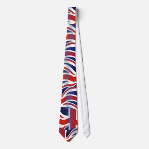 Achtergrond voor de vlag van Uk Wavy Stropdas