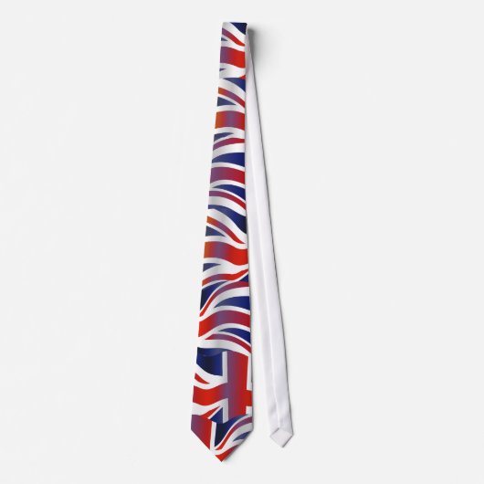 Achtergrond voor de vlag van Uk Wavy Stropdas (Voorkant)