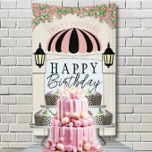 Achtergrond voor dessert tafel voor een Gelukkige  Spandoek