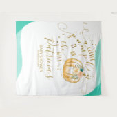 Achtergrond voor een babyshower met een klein pomp wandkleed (Voorkant (horizontaal))