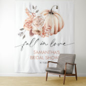 Achtergrond voor 'Fall in Love', pompoen bruidsdou Wandkleed (In situ)