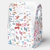 Achtergrond voor fitnesssymbolen bedankdoosjes (Geopend)