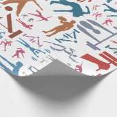 Achtergrond voor fitnesssymbolen cadeaupapier (Hoek)