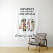 Achtergrond voor fotocollage 40e verjaardagsfeestj wandkleed (In situ)