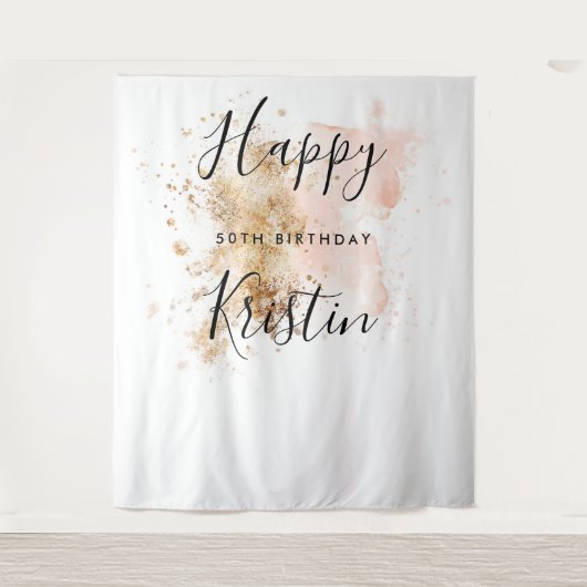 Achtergrond voor fotohokje voor 50e verjaardag van wandkleed (Voorkant)