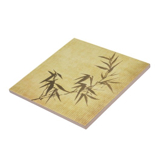 Achtergrond voor gegrepen bamboepapier tegeltje (Zijkant)